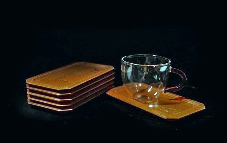 定期入れの 竹製茶托 双托 その他